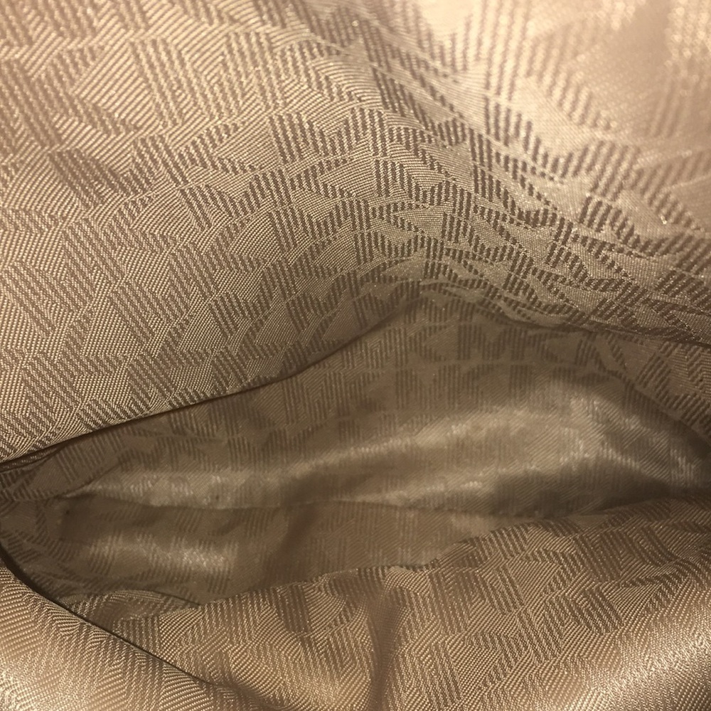 Michael Kors Rhea Backpack Beige Leather Gold Hardware Designer Bag - Picture 7 of 15